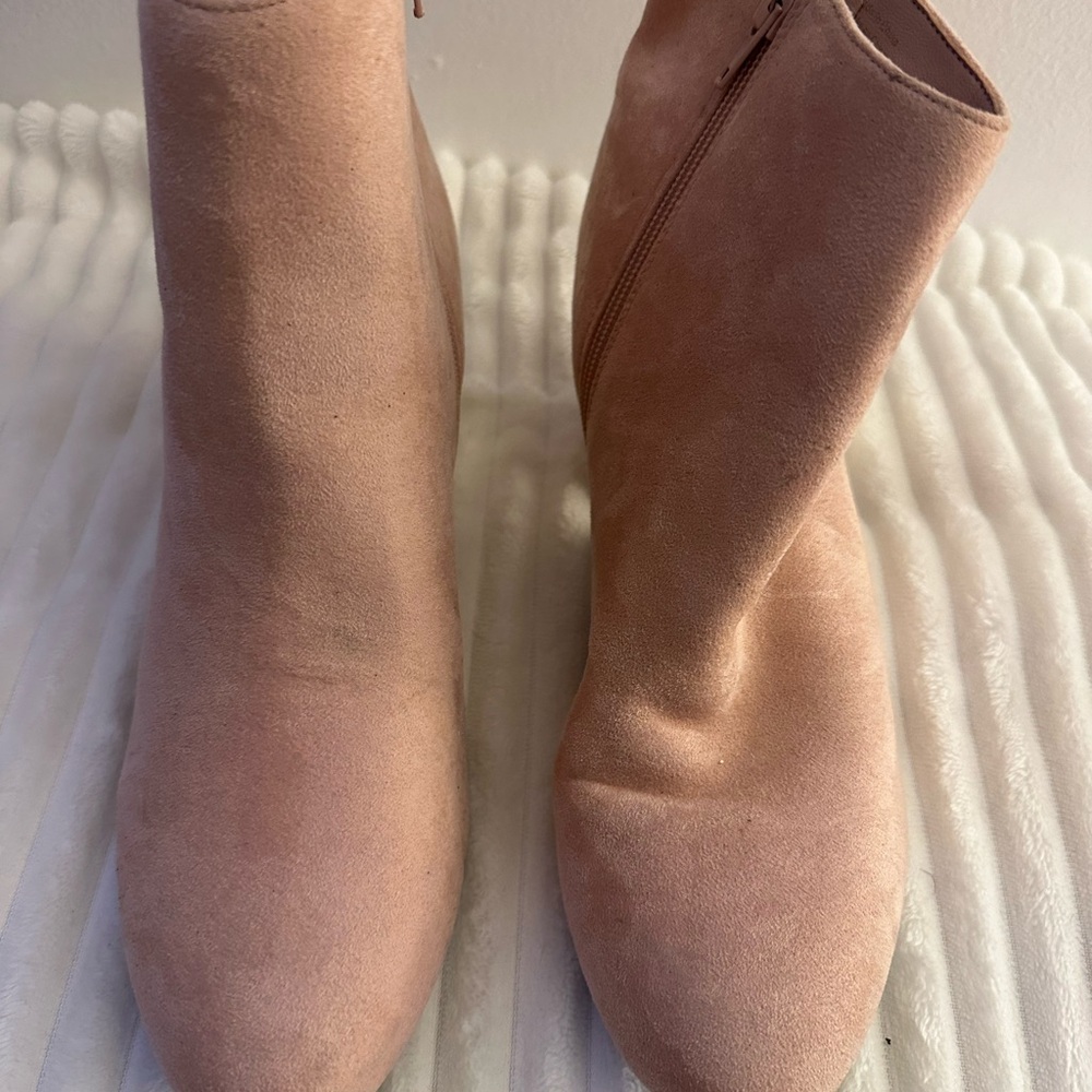 Aldo Pink Ankle Booties Sleek Suede Design